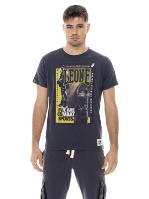 Heren t-shirt van katoen met korte mouwen en leone 1947 graphics-print