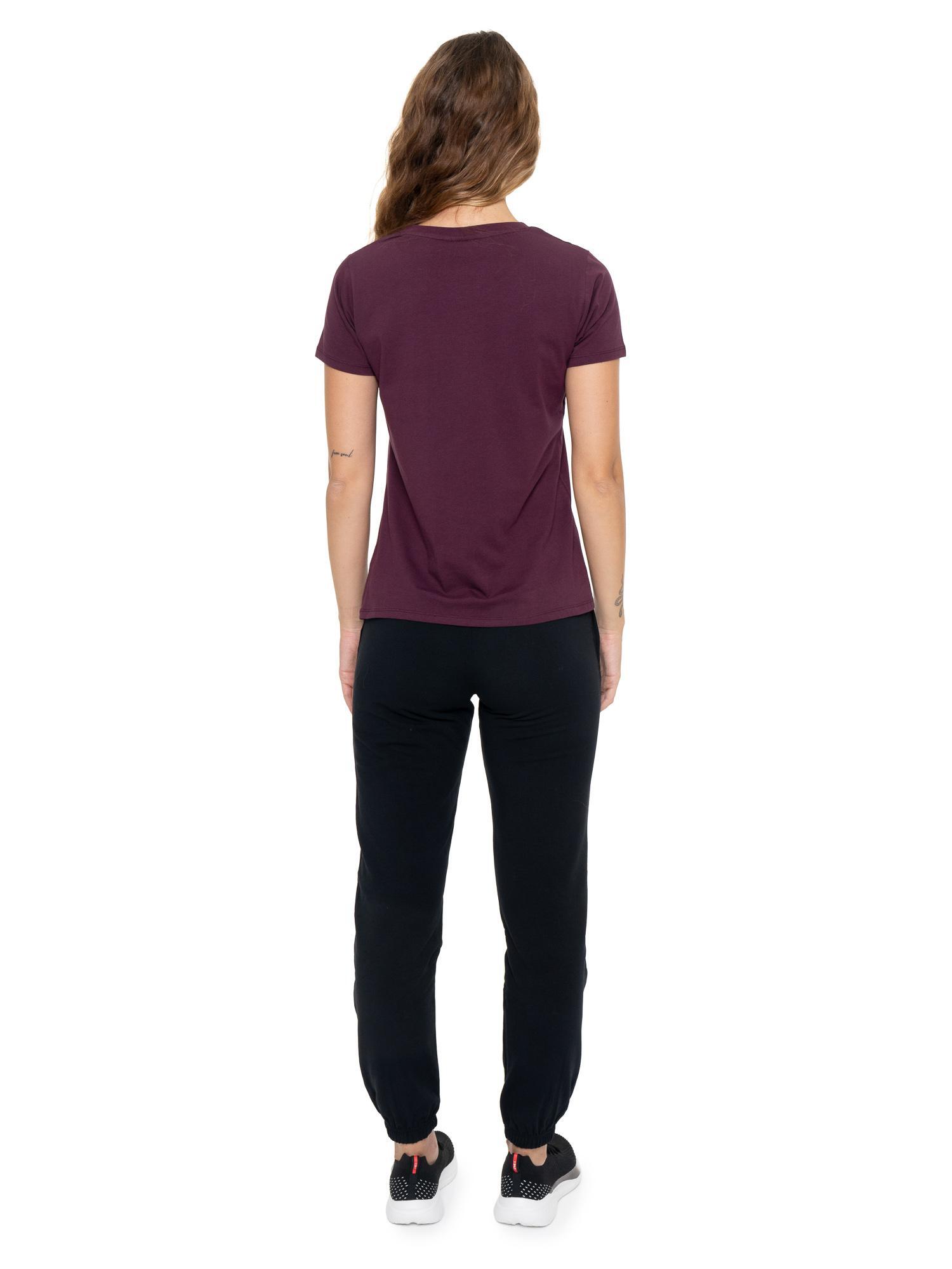 Camiseta feminina de manga curta Leone 1947 Never Without com logotipo de strass 4/7