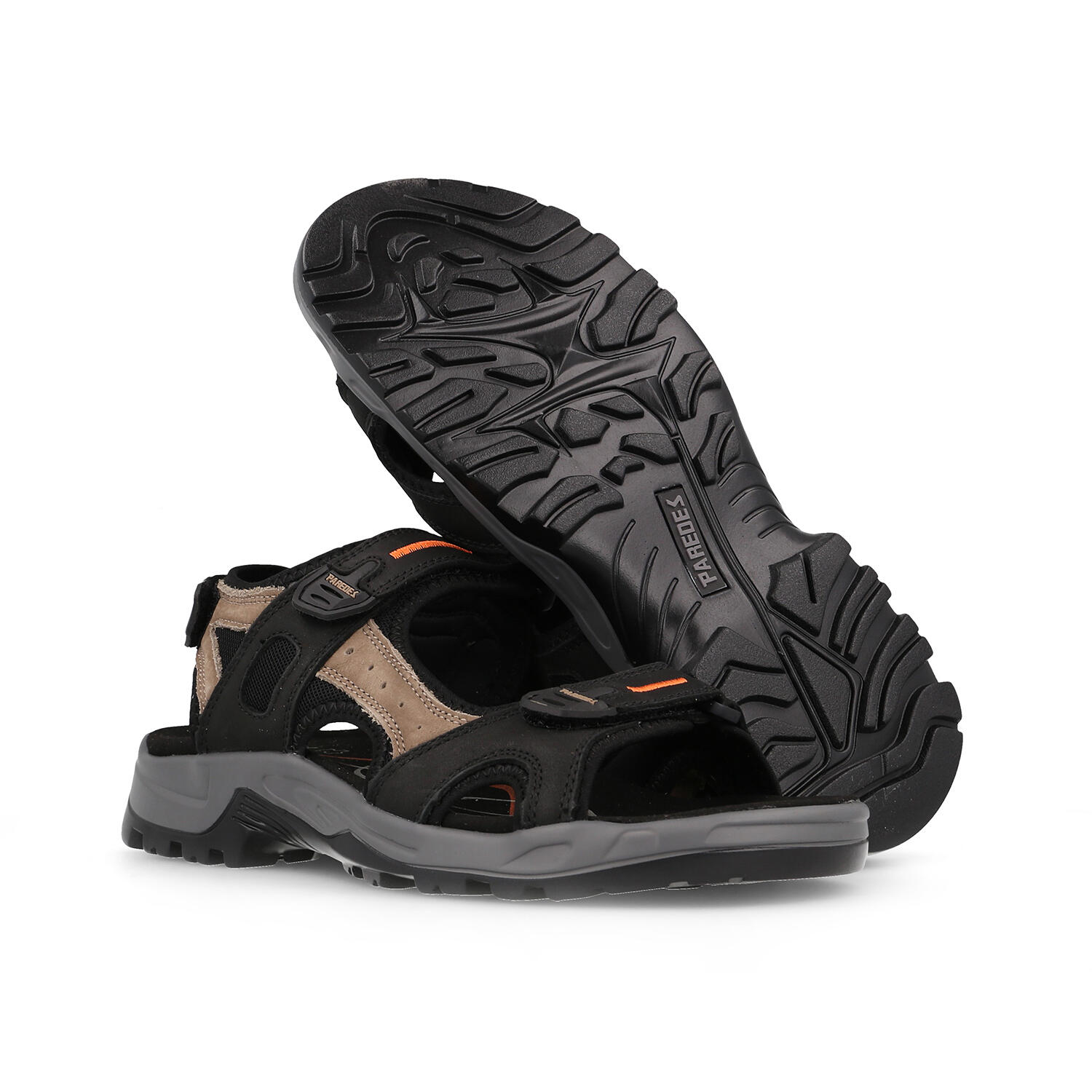 Sandalias outdoor hombre Aral negro marrón 5/5