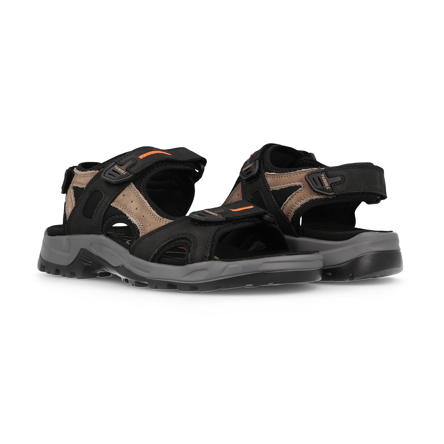 Sandalias outdoor hombre Aral negro marrón 4/5