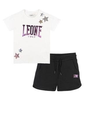 Regenboog leeuw katoenen t-shirt en shorts set voor meisjes