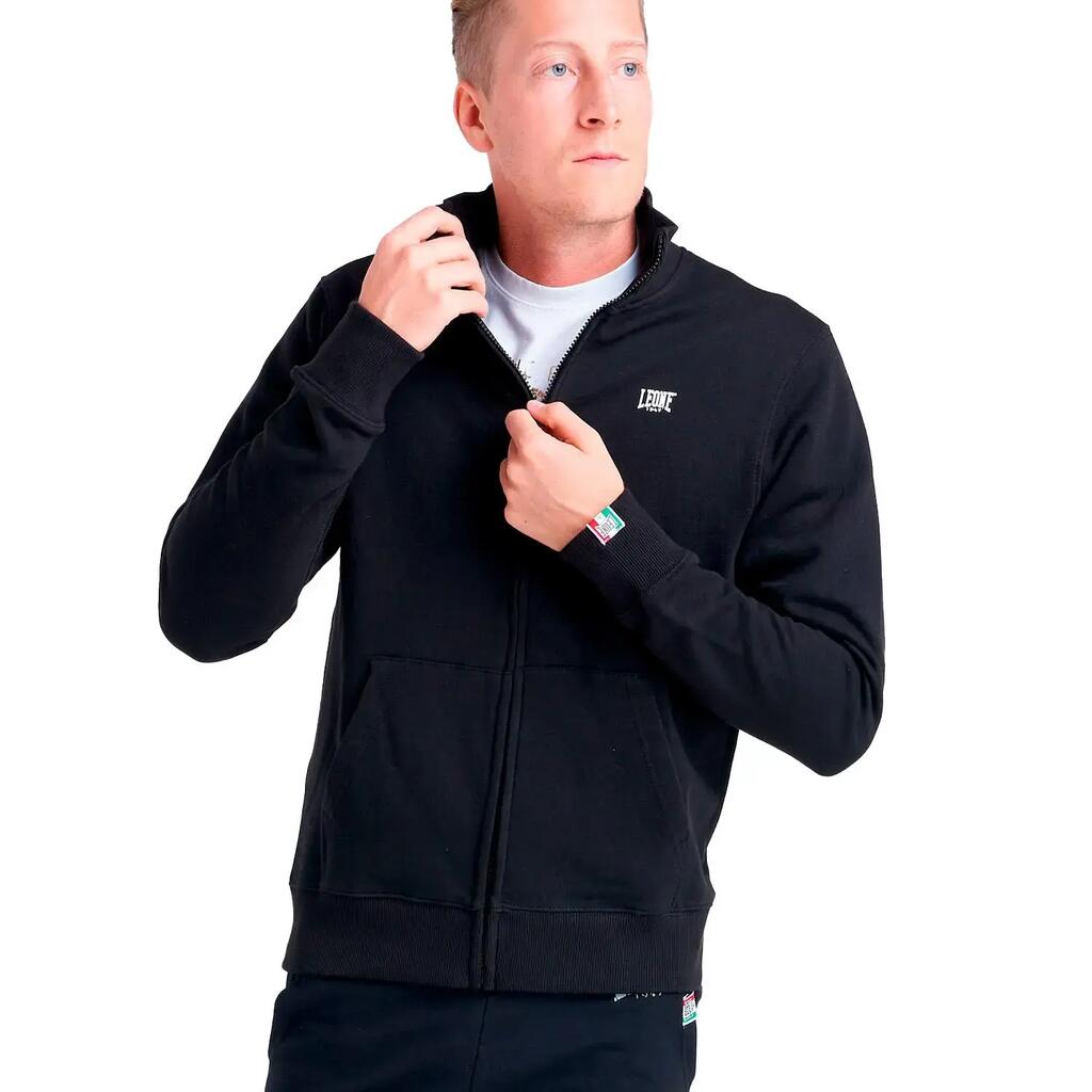 Men's zip-up sweatshirts with high neck, Basic line