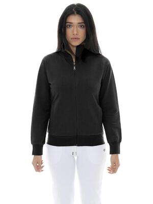 Leone basic dames sweatshirts met ritssluiting en kraag