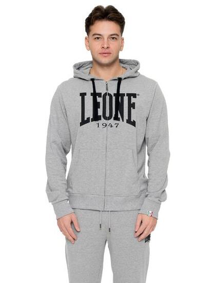 Felpe invernale da uomo con cappuccio e zip con logo grande "Basic