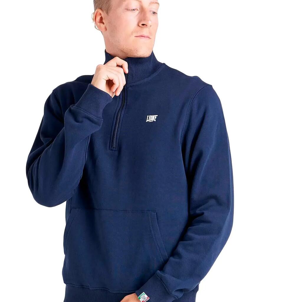 Men's zip-up sweatshirts with high neck, Basic line