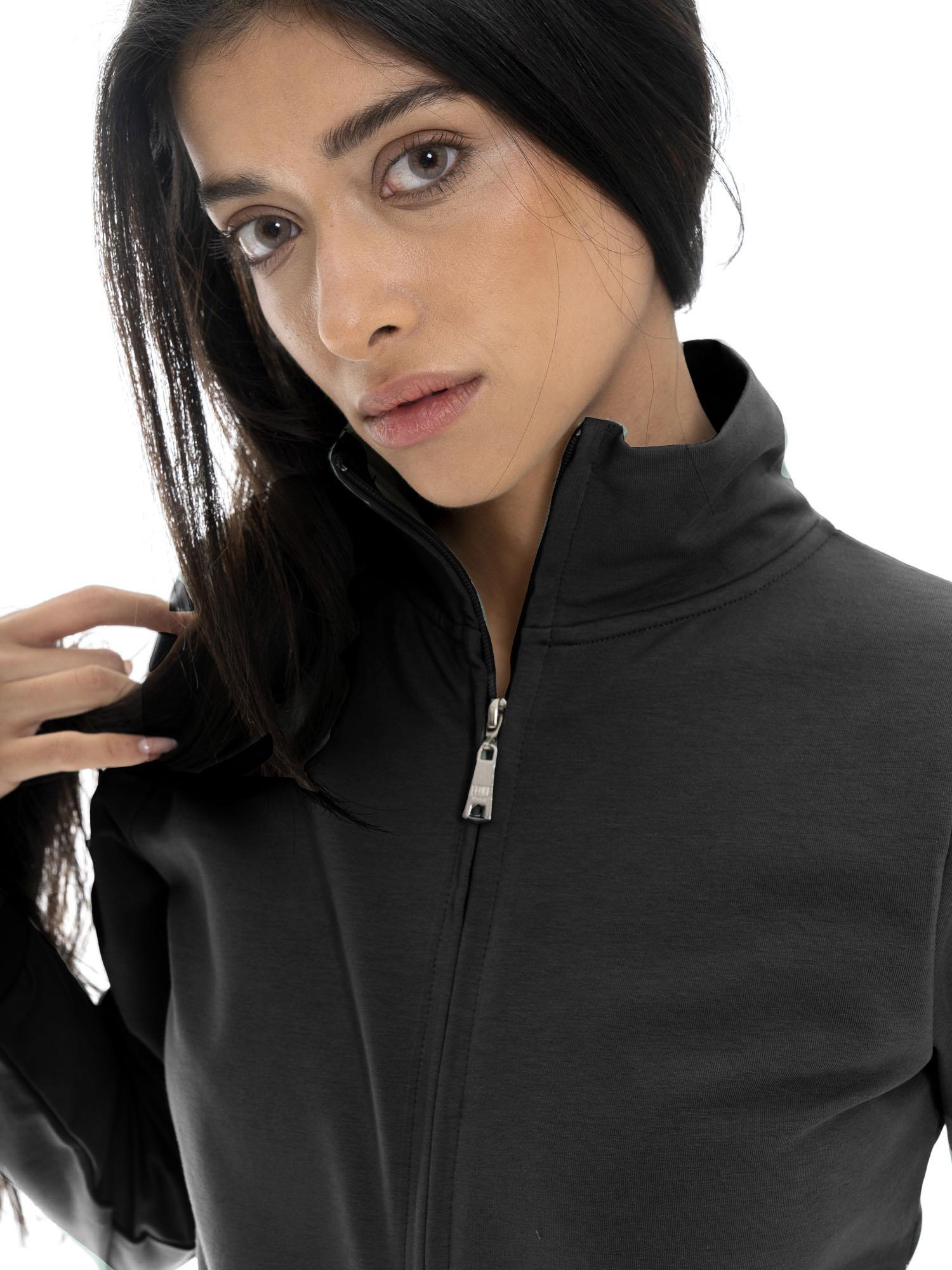 Bluzy damskie Leone Basic z kołnierzykiem zapinanym na zamek 3/7