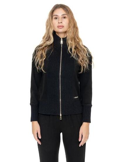 Felpe invernale da donna con zip con inserti in maglia Leone 1947 Warm Touch