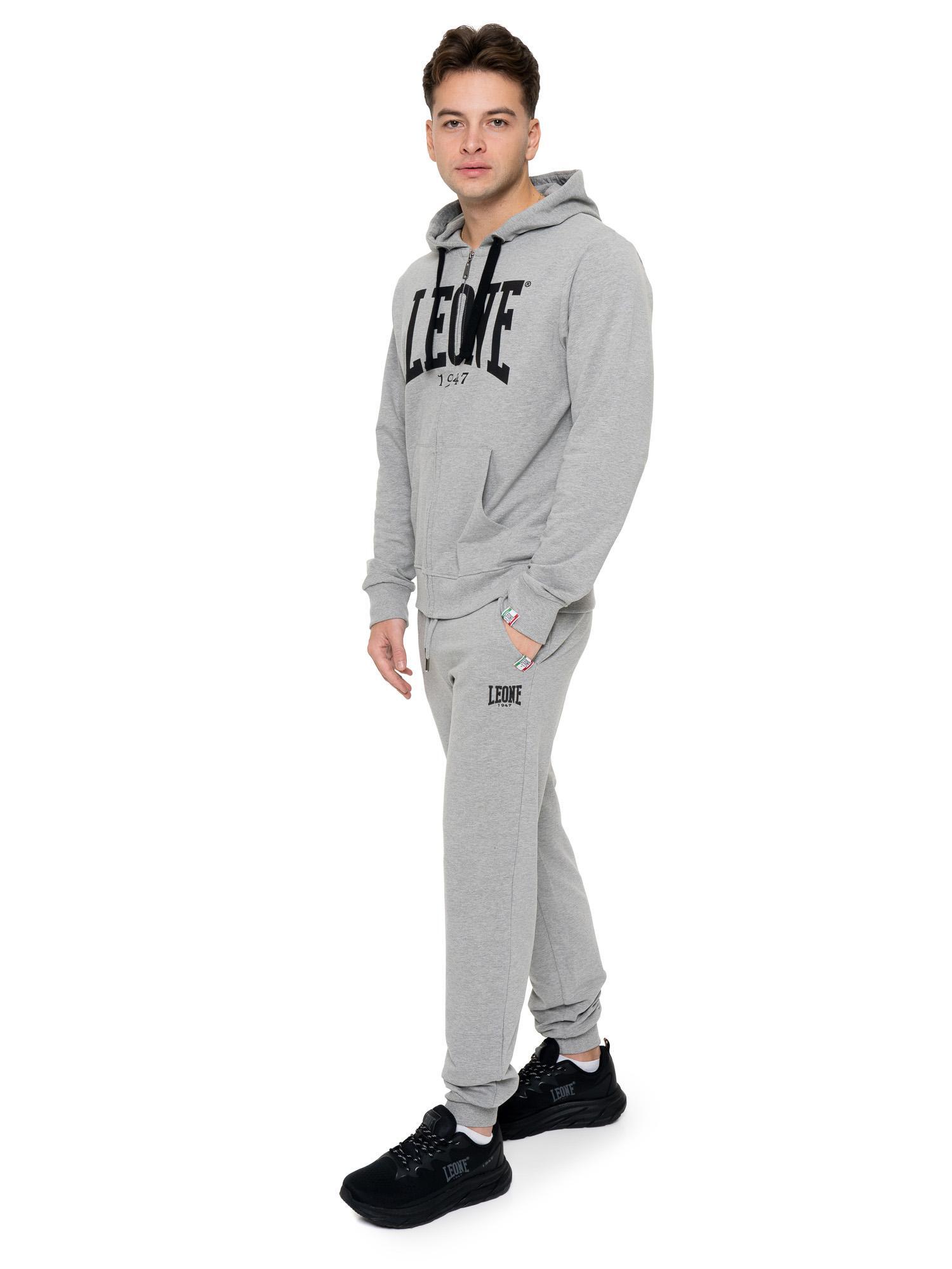 Felpa invernale da uomo con cappuccio e zip con logo grande "Basic" 2/5