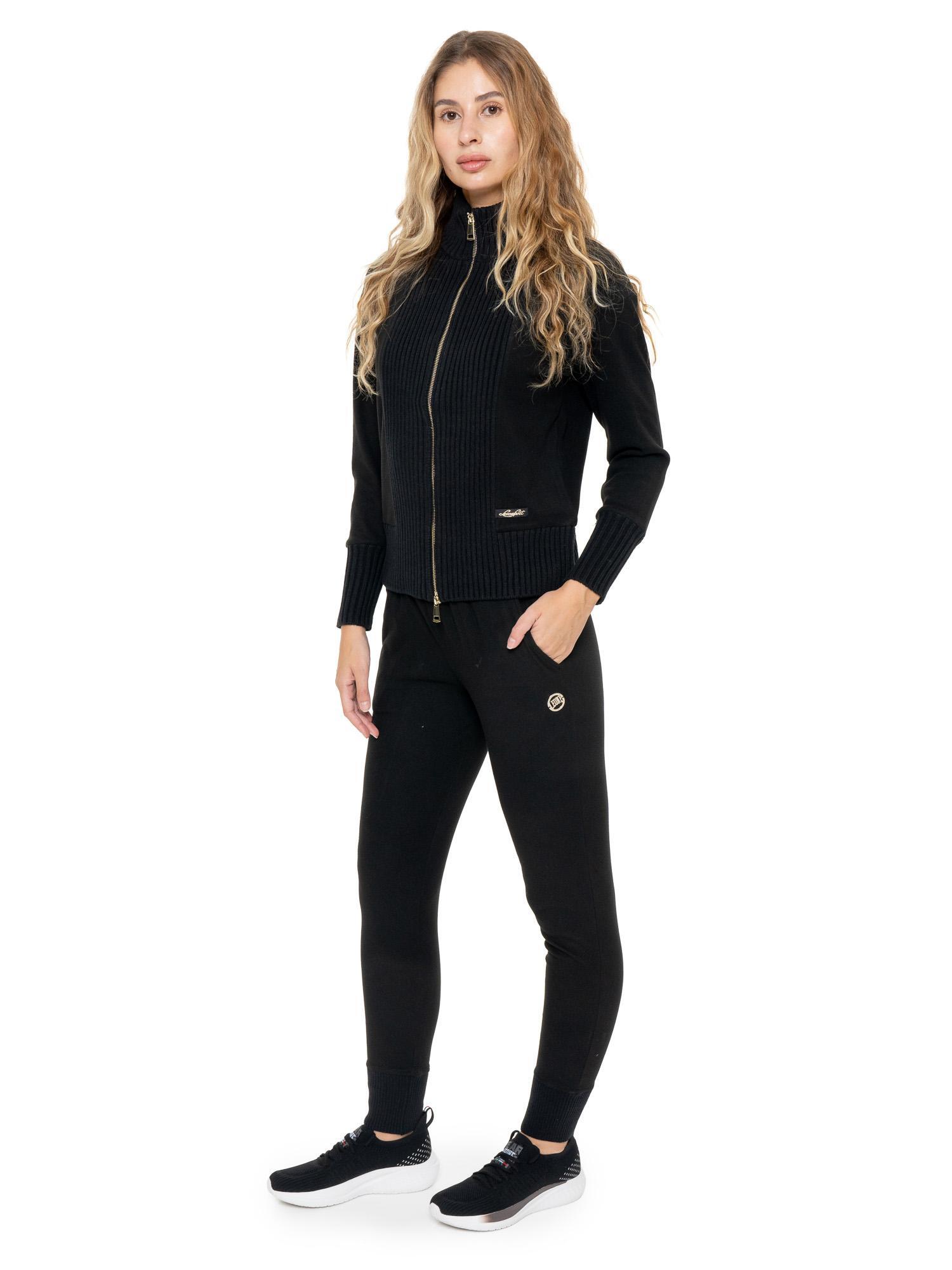 Leone 1947 Warm Touch dameswintertrui met ritssluiting en gebreide inzetstukken 2/7