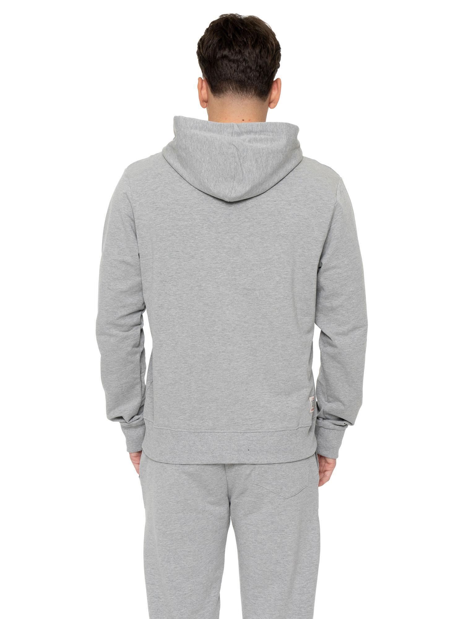 Felpa invernale da uomo con cappuccio e zip con logo grande "Basic" 4/5