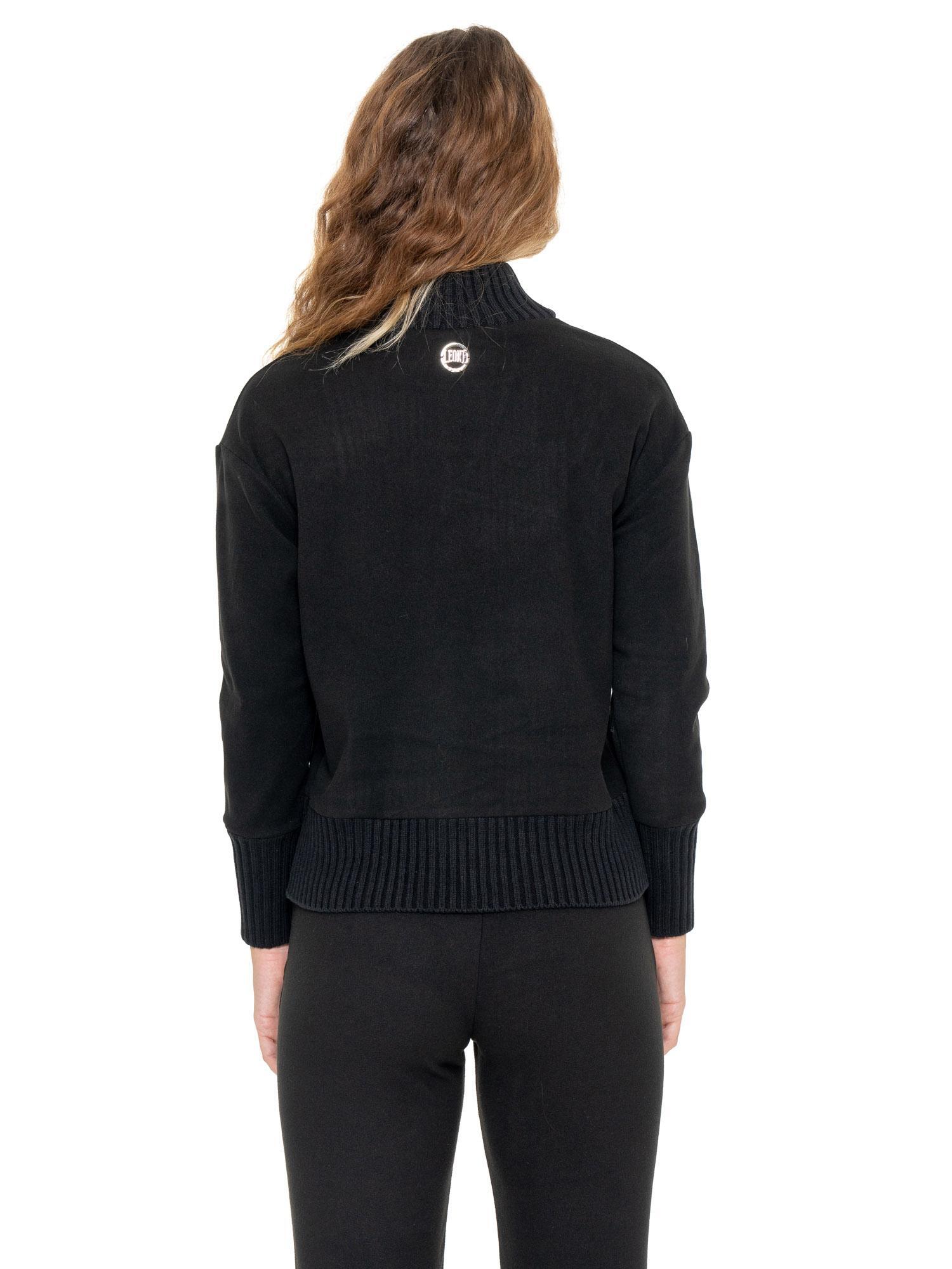 Leone 1947 Warm Touch dameswintertrui met ritssluiting en gebreide inzetstukken 4/7