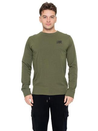 T-shirt en coton stretch à manches longues avec grand logo « Basic » pour hommes