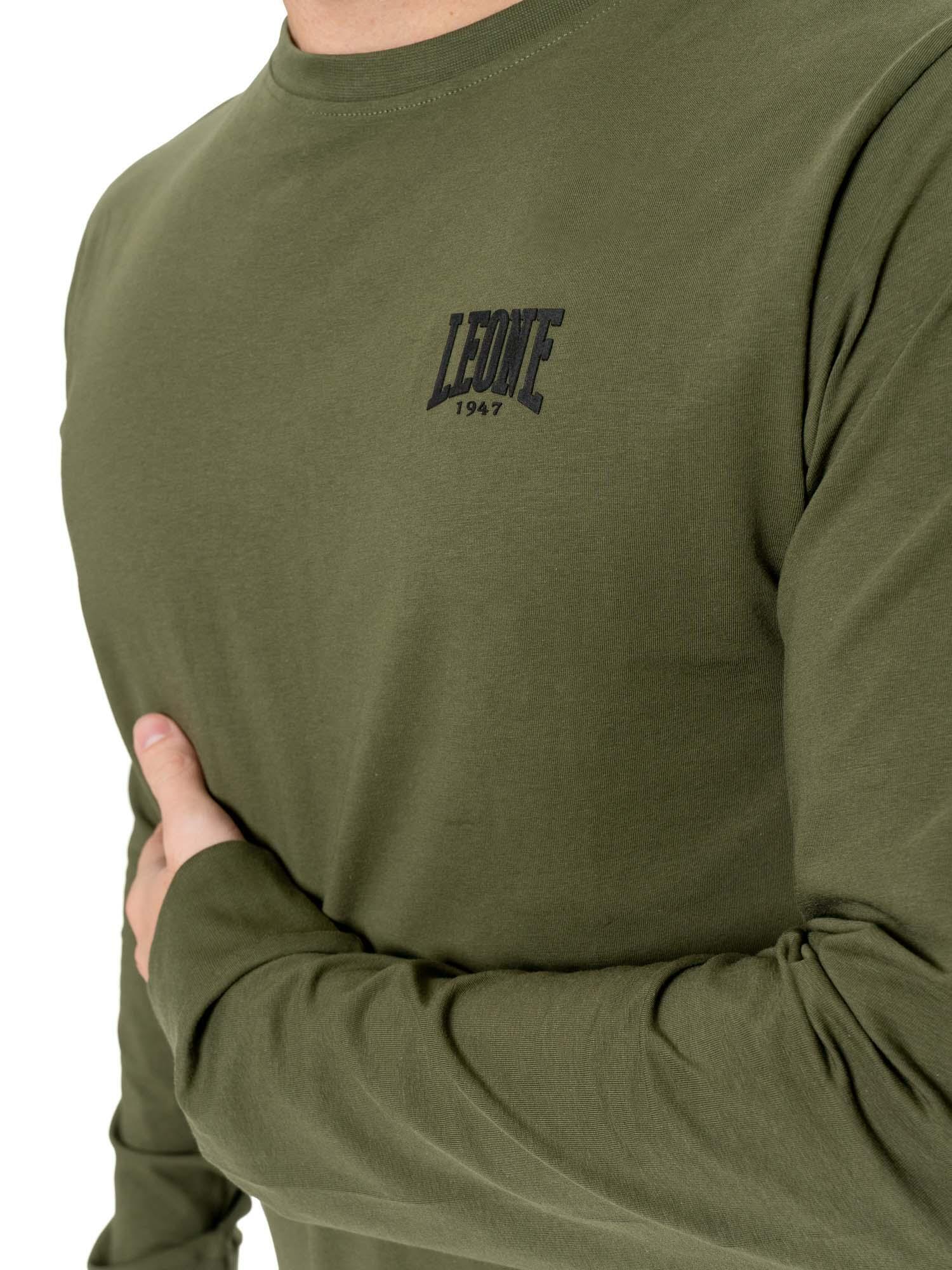 T-shirt en coton stretch à manches longues avec grand logo « Basic » pour hommes 3/7