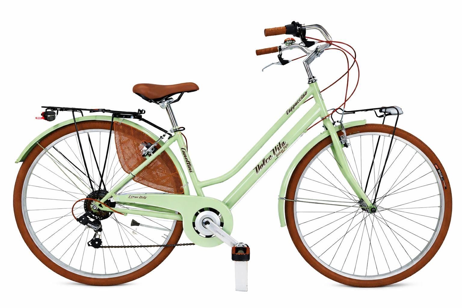 Bicicletă de oraș Dolce Vita CAPPUCCINO pentru femei - Verde deschis