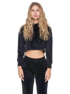 Leone 1947 glam winter dames pull-on fluwelen gestreepte wintersweater