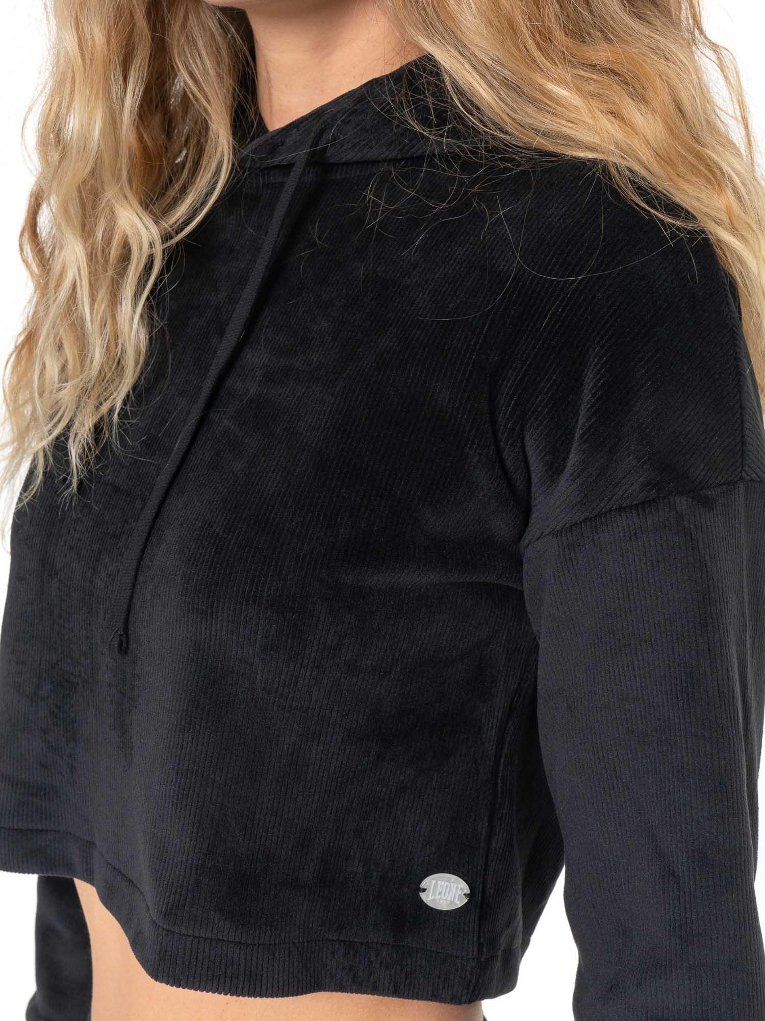 Felpa invernale da donna in velluto millerighe pull on Leone 1947 Glam Winter 3/7