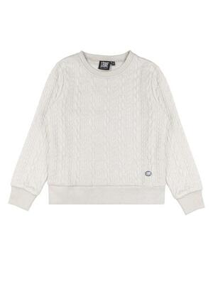 Felpe invernale da bambina pull on a girocollo con trama a treccia "Lace
