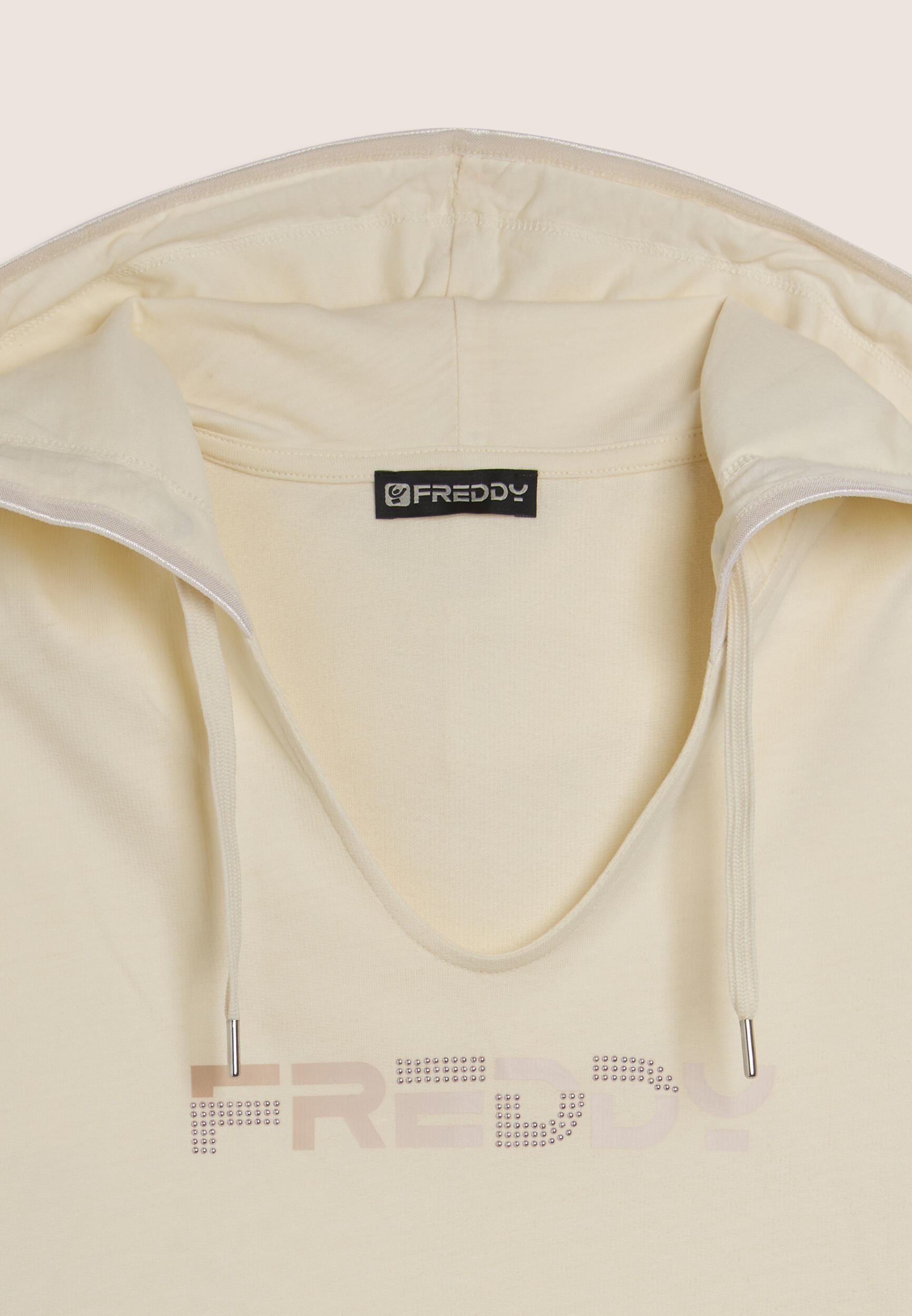 Sweat-shirt à col en V avec capuche et logo holographique FREDDY 3/3