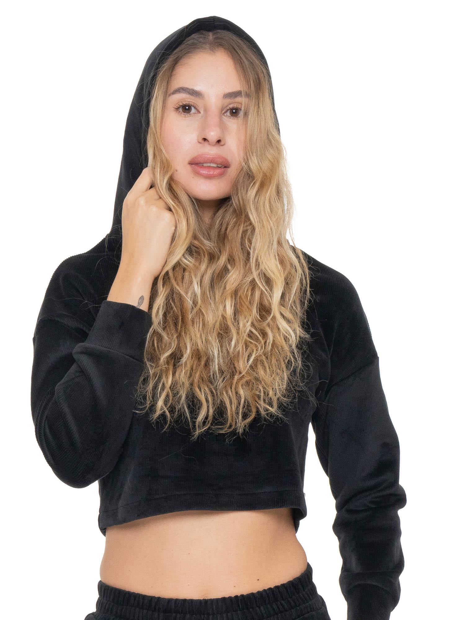 Felpa invernale da donna in velluto millerighe pull on Leone 1947 Glam Winter 5/7