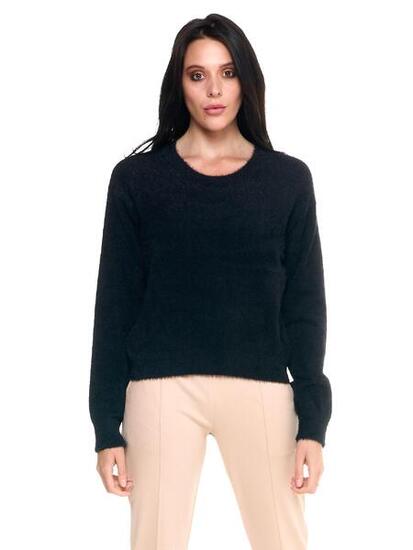 Maglia da donna girocollo con placchetta logata Leone 1947 Never Without