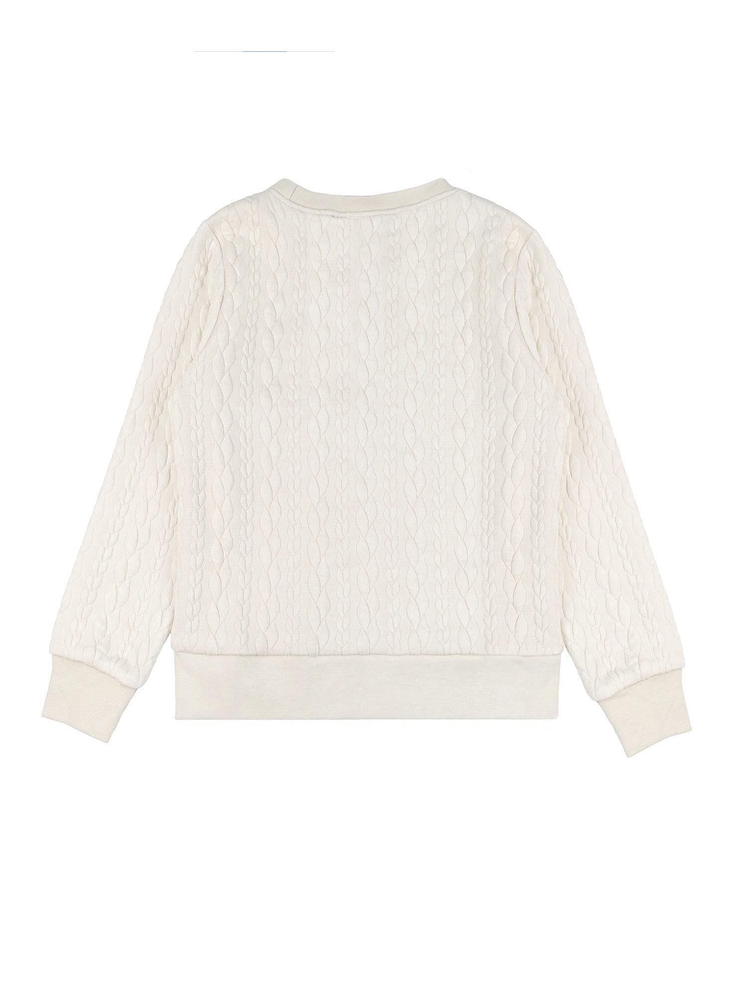 Sweat-shirt fille Leone 1947 Apparel col rond dentelle 4/4