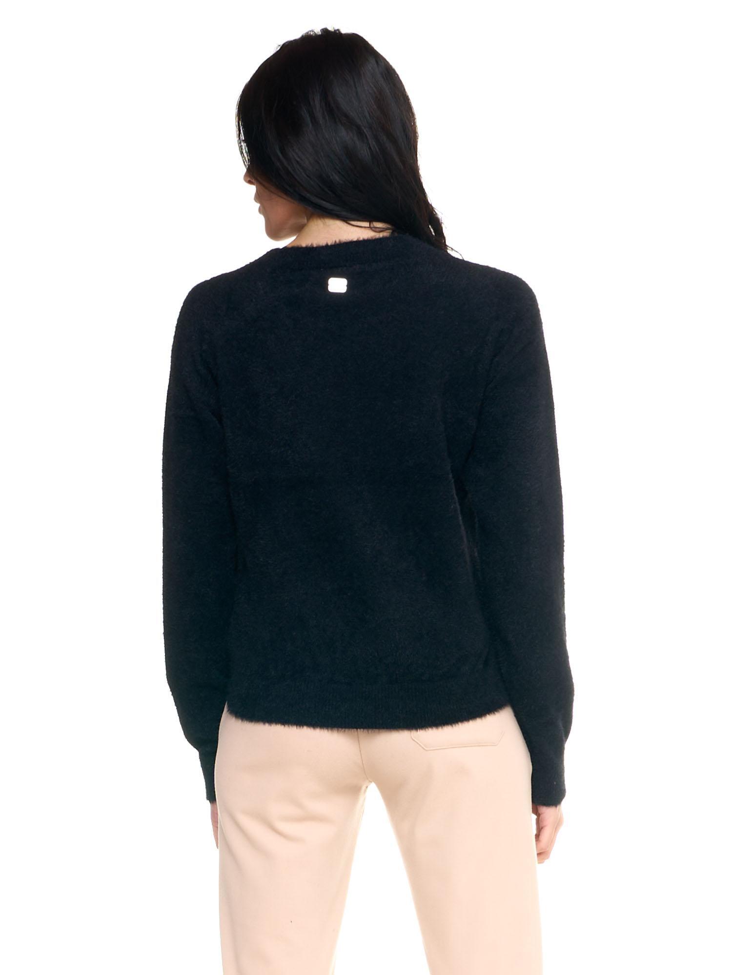 Pull à col rond pour femme avec plaque logo Leone 1947 Never Without 4/5
