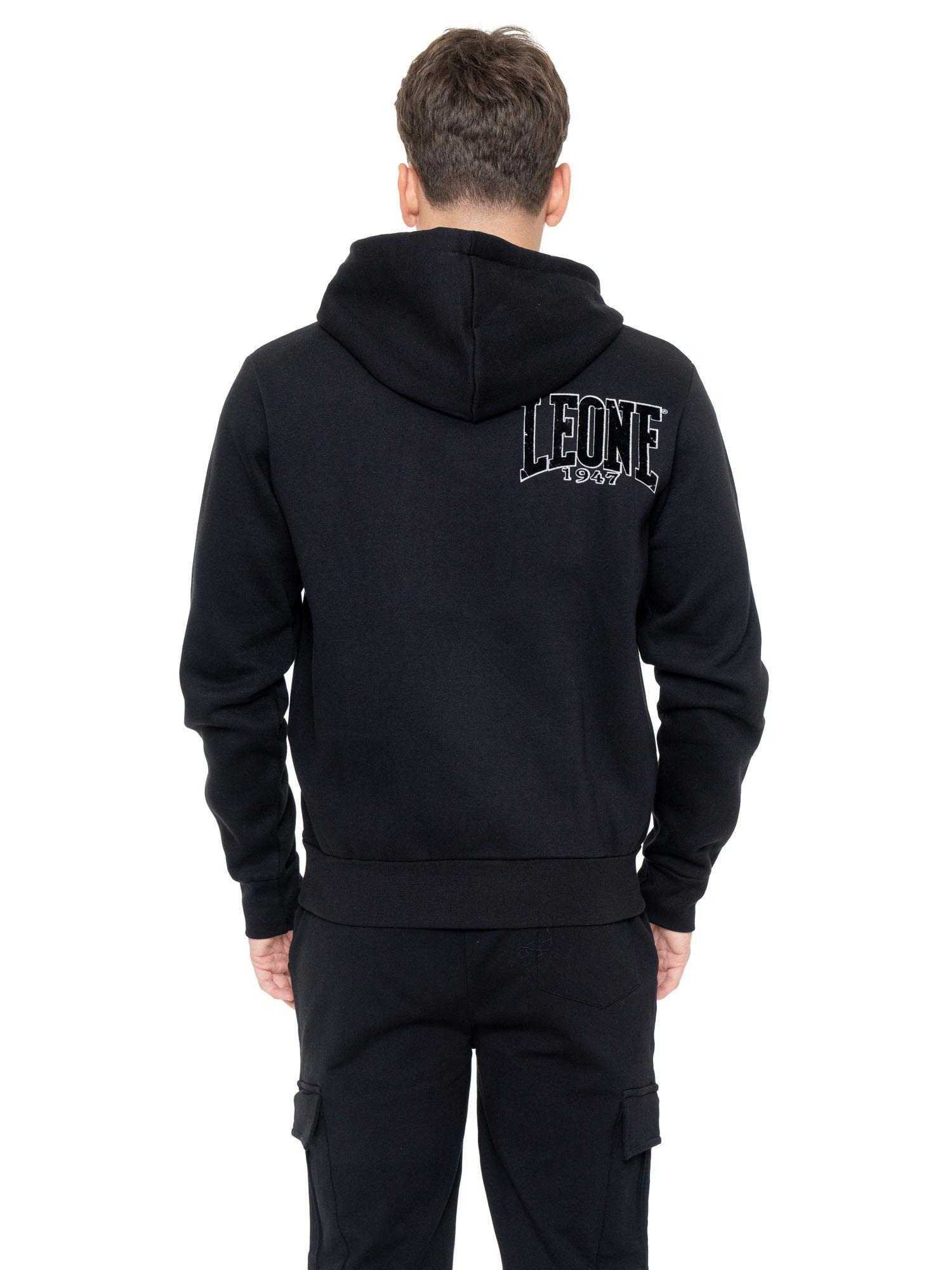 Sweat à capuche zippé d'hiver pour homme avec imprimé floqué Leone 1947 New Era 4/5