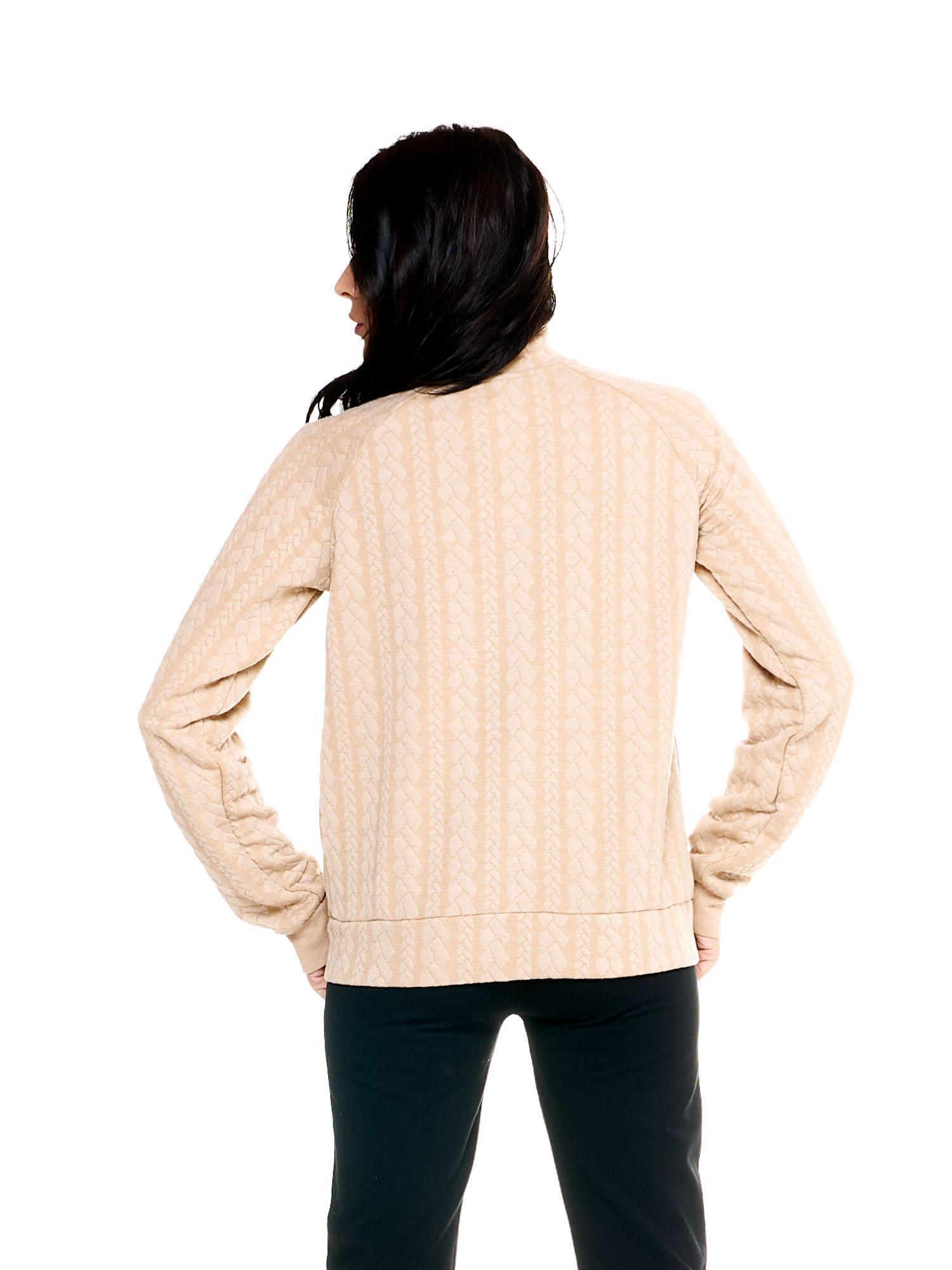 Leone dames sweatshirt met hoge hals en volledige ritssluiting, grijs 4/6