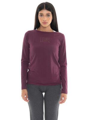 T-shirt donna a manica lunga con stampa Leone 1947 Never Without