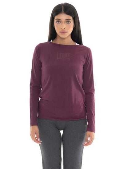 T-shirt donna a manica lunga con stampa Leone 1947 Never Without