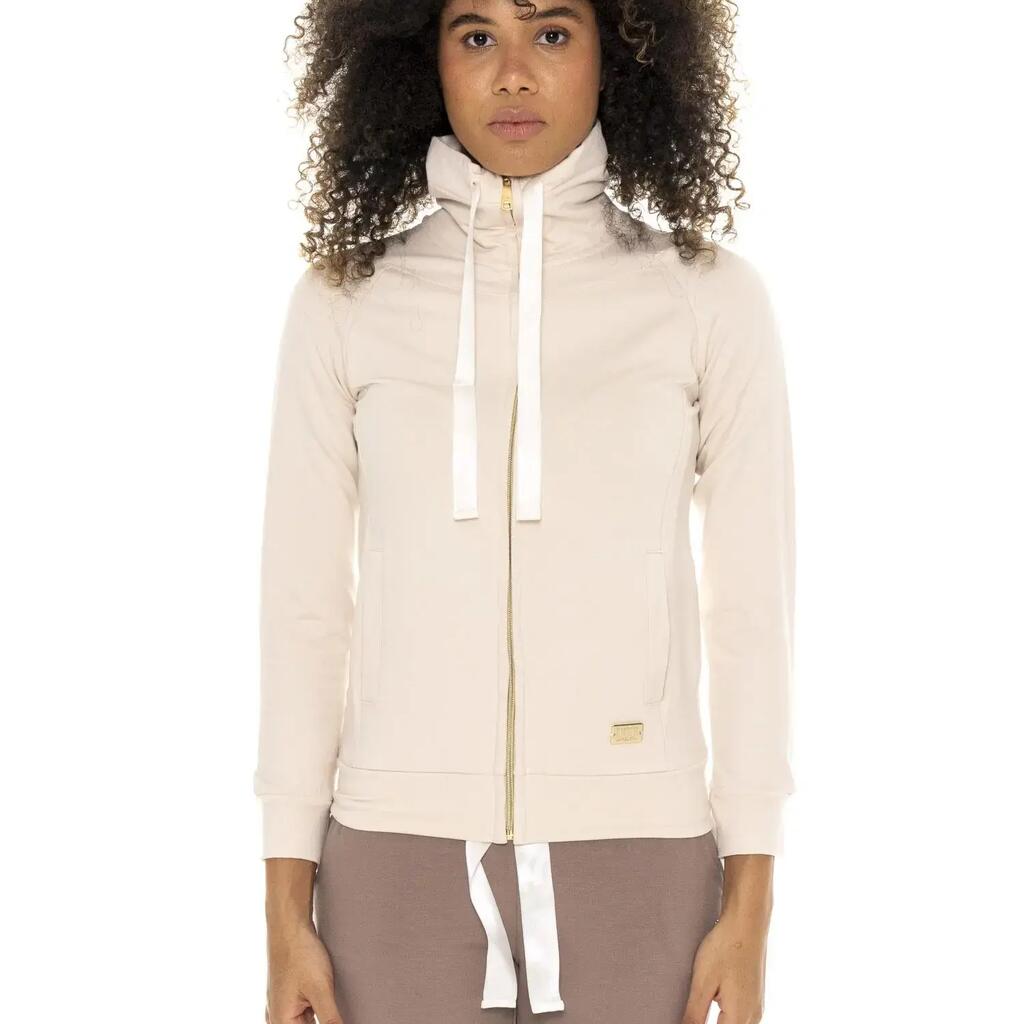 Chic Tones women's full-zip winter sweatshirt with a high neck