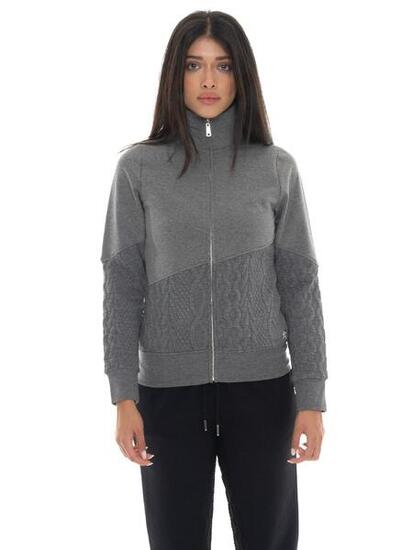 Felpa invernale donna full zip collo alto linea Braid