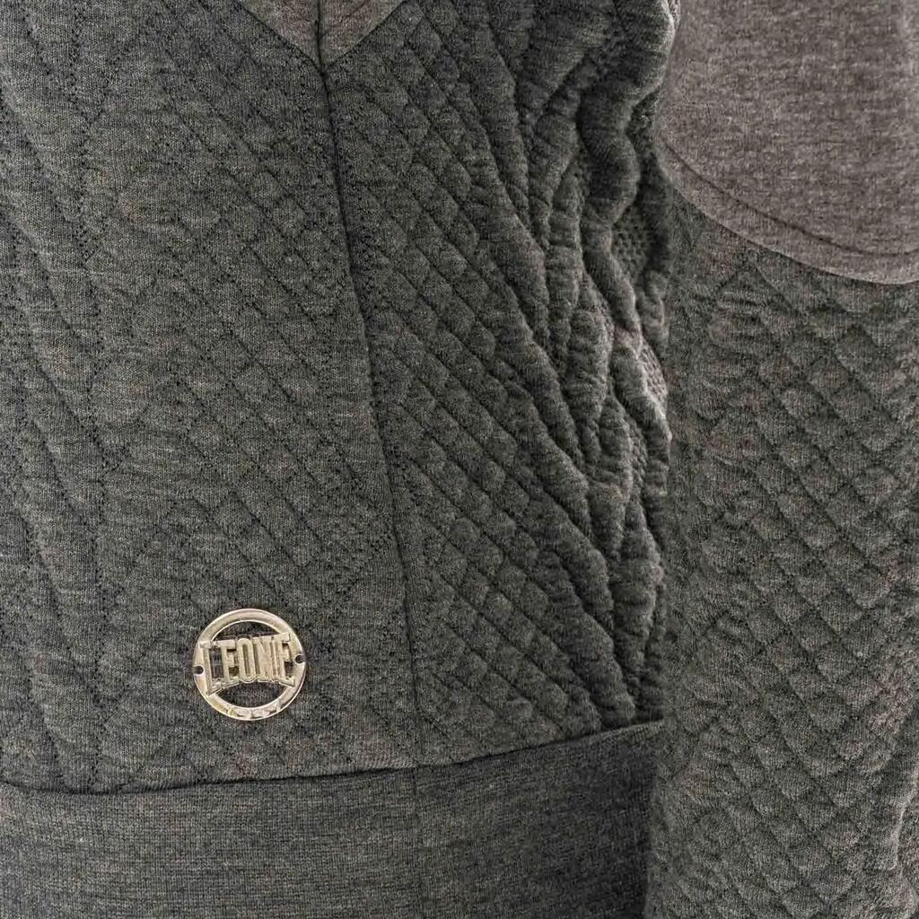 Women's winter pull-on hoodie with braided inserts by Leone 1947 Braid