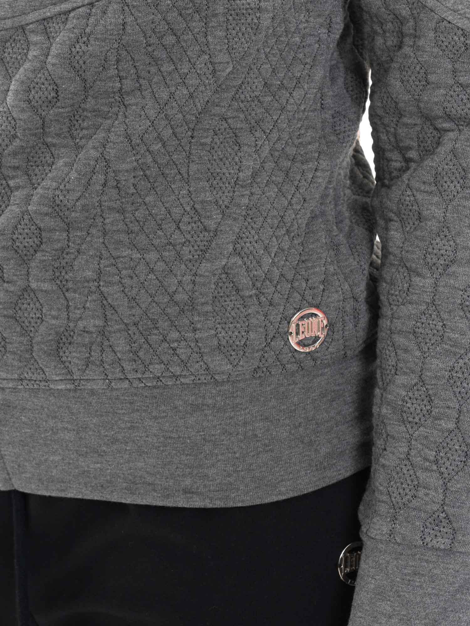Sweatshirt feminina Leone 1947 Apparel, fecho, gola alta, inverno 3/7