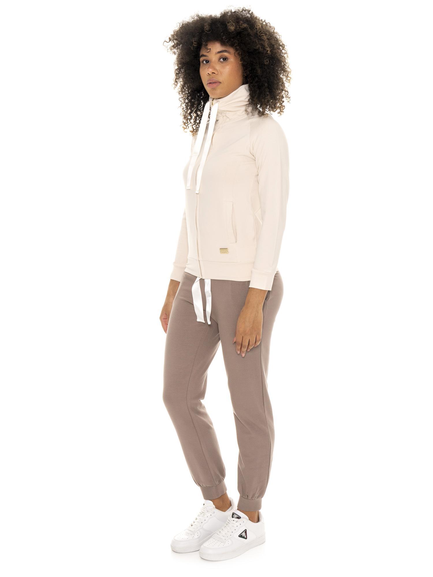 Bluza zimowa damska Chic Tones z zamkiem błyskawicznym i wysokim kołnierzem