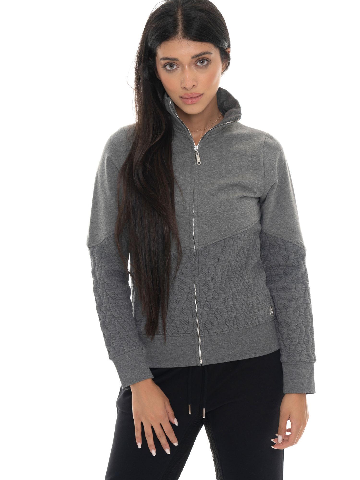 Sweatshirt feminina Leone 1947 Apparel, fecho, gola alta, inverno 5/7