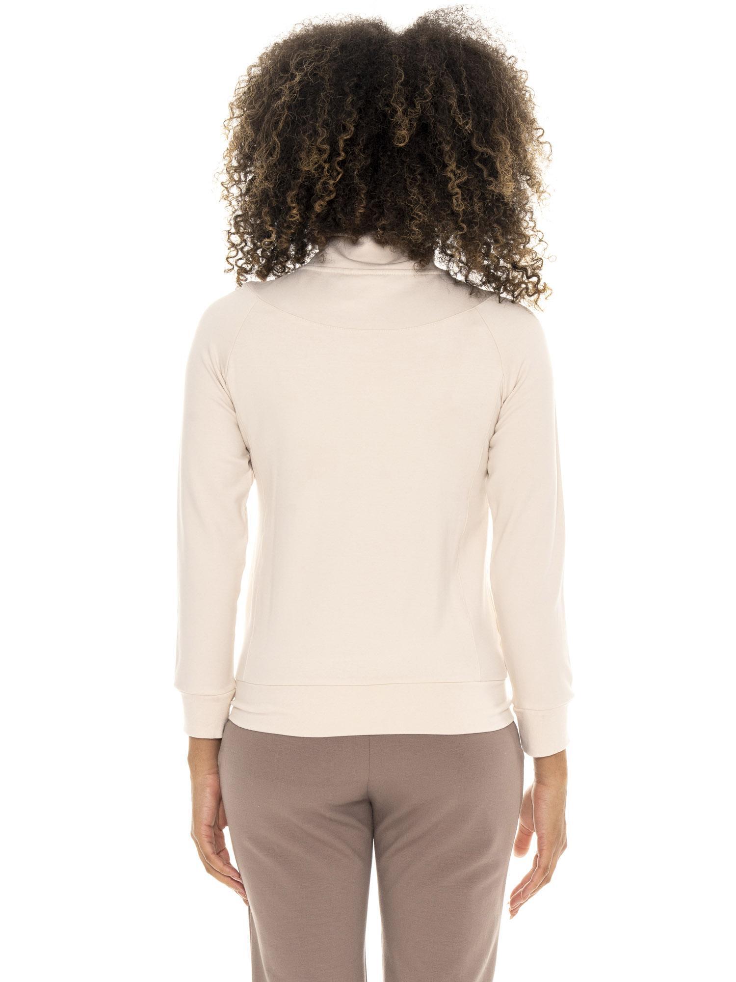 Felpa invernale donna full zip collo alto linea Chic Tones 4/5