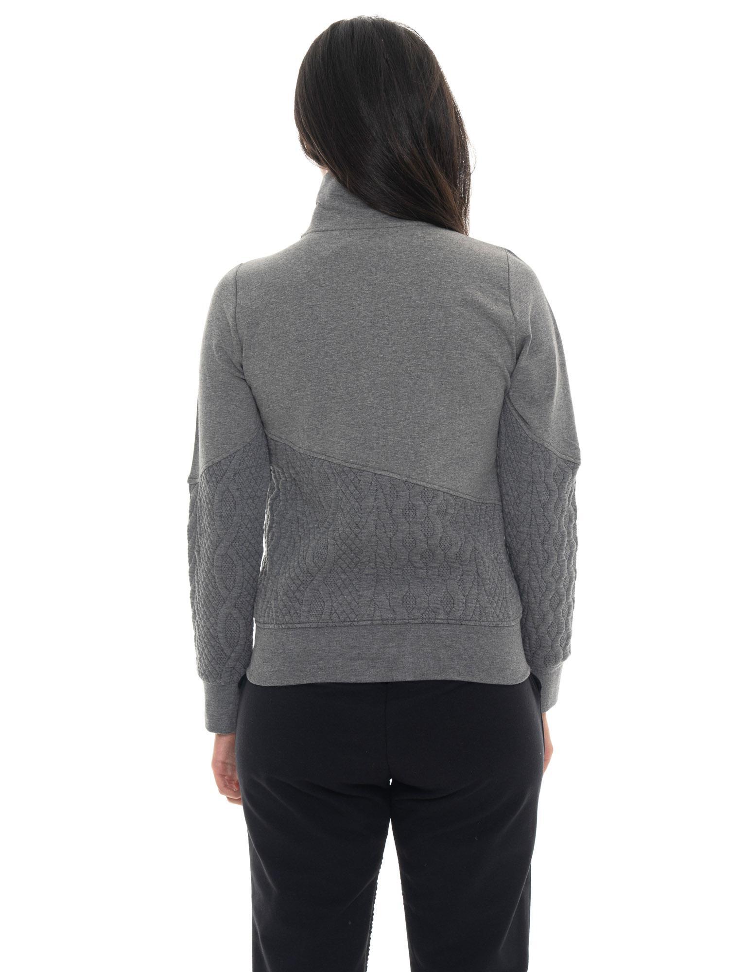 Sweatshirt feminina Leone 1947 Apparel, fecho, gola alta, inverno 4/7