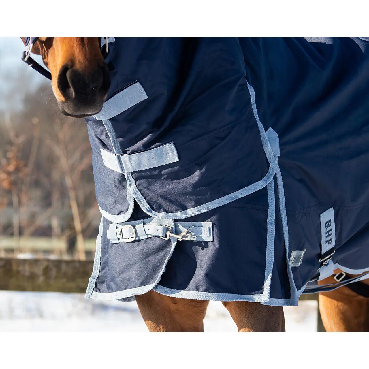 Couverture pour cheval haut couvre-cou intégré QHP Turnout 300 g 3/5