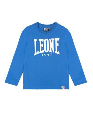 Leone 1947 Basic Langarm-T-Shirt z dużym logo dla Kinder