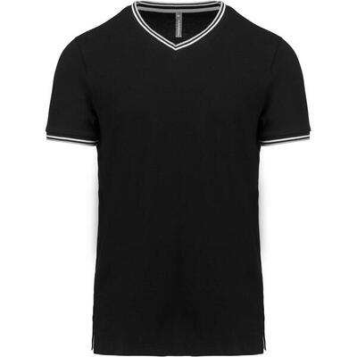 T-shirt kariban maille piquée col v