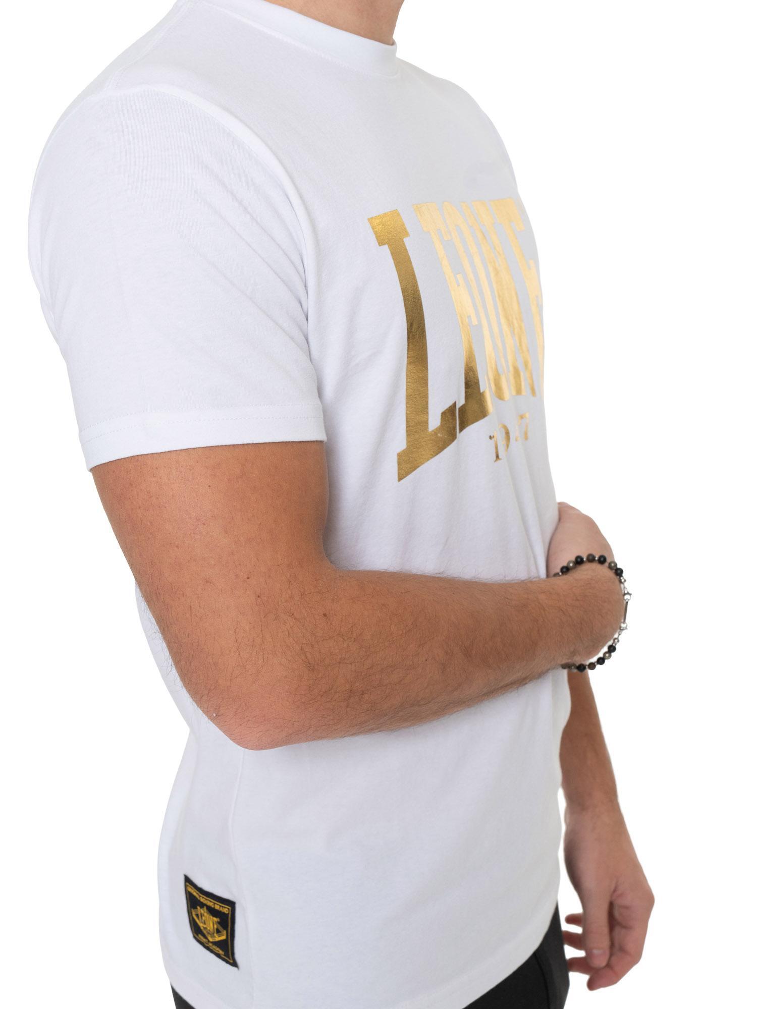 T-shirt en coton extensible à manches courtes avec grand logo Leone 1947 Gold 3/5