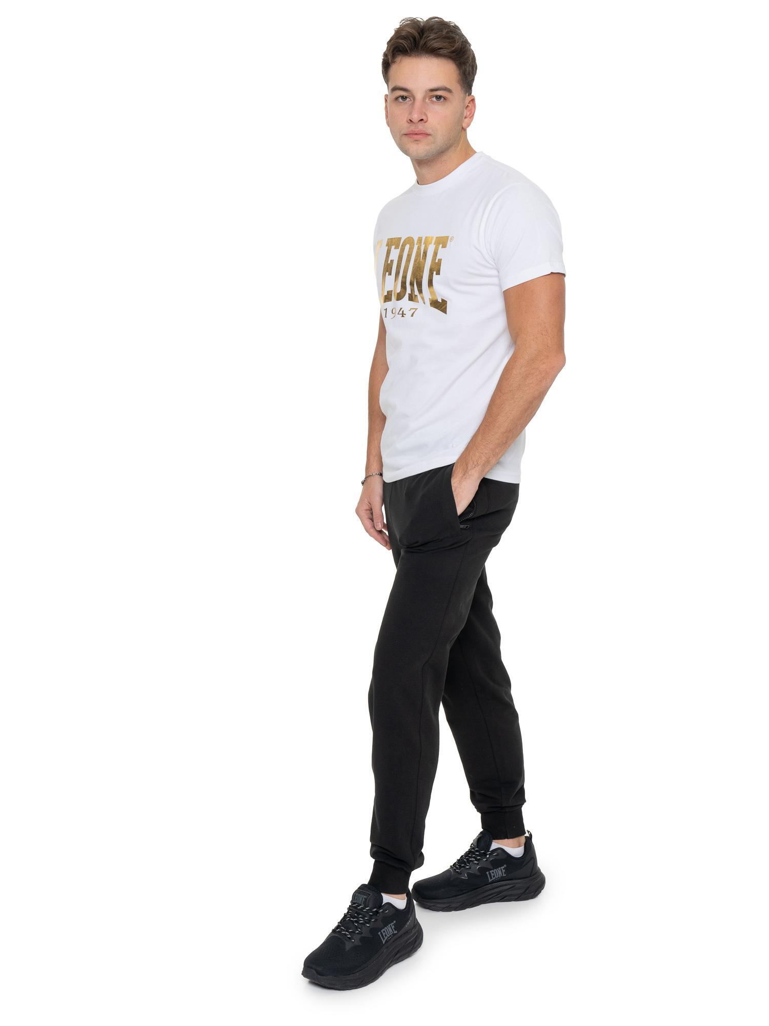 T-shirt en coton extensible à manches courtes avec grand logo Leone 1947 Gold 2/5