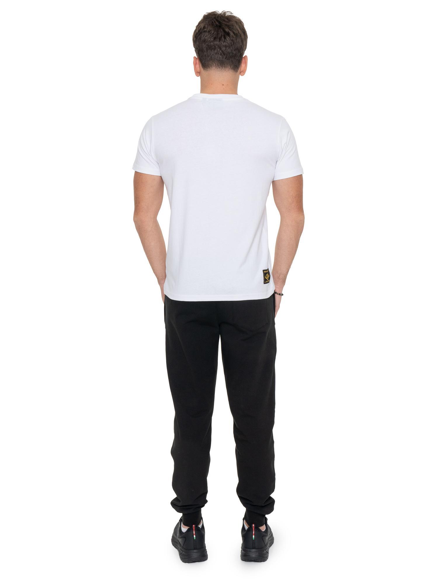 T-shirt en coton extensible à manches courtes avec grand logo Leone 1947 Gold 4/5