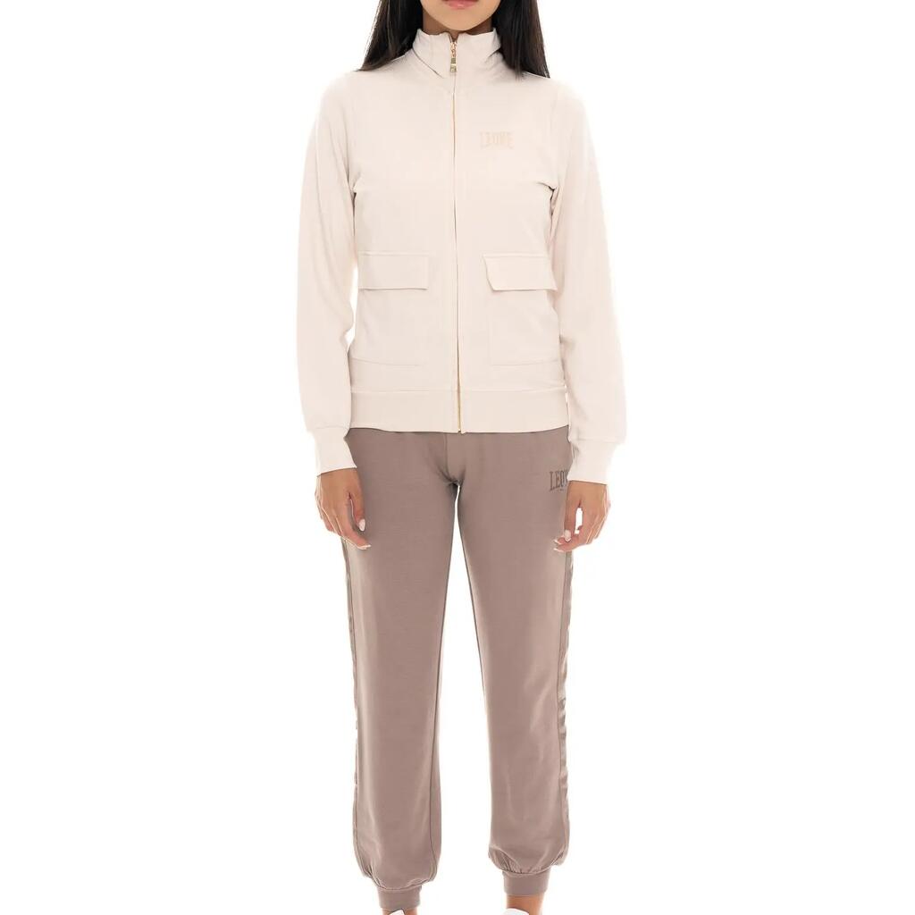 Leone 1947 Chic Tones women's winter jumpsuit with stand-up collar and zip