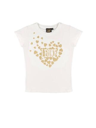 T-shirt à manches courtes à imprimé pailleté doré Leone 1947 pour fille