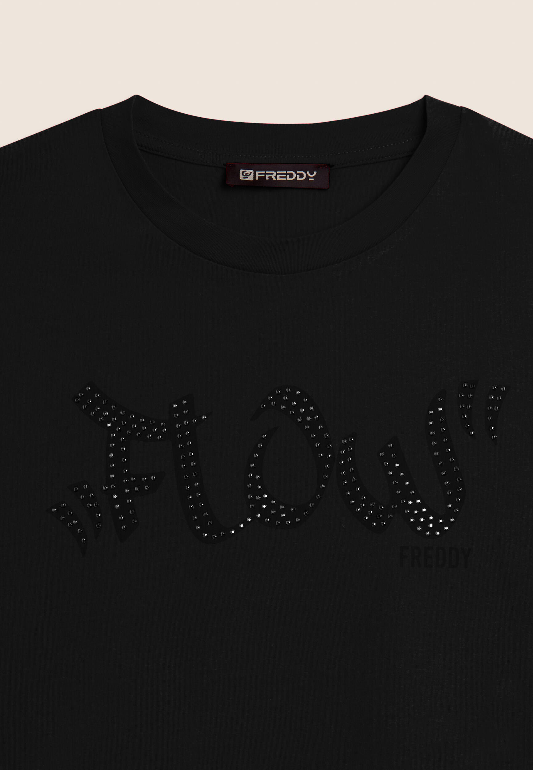 T-shirt court avec graphique « FLOW » et clous 3/3