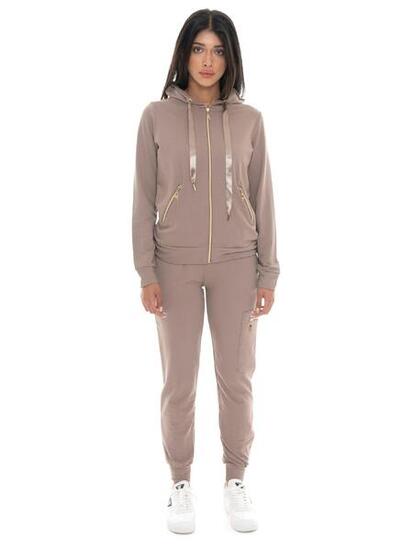 Tuta invernale donna cappuccio e zip Leone 1947 Chic Tones