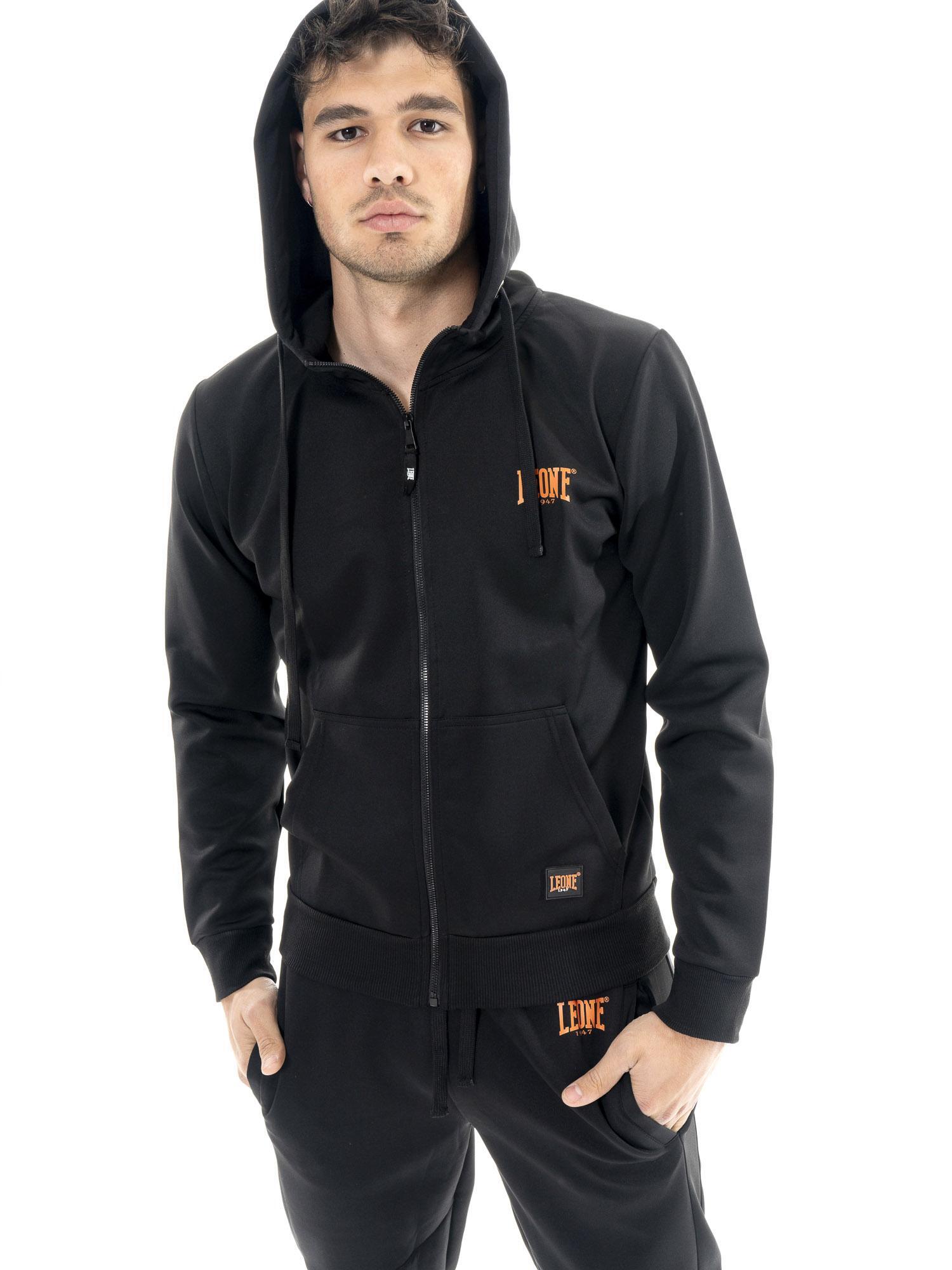 Tuta da uomo in tessuto tecnico con cappuccio e zip Leone 1947 Tech 5/5