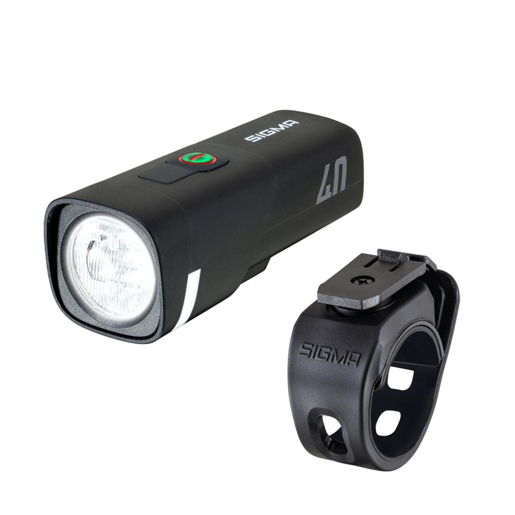 Feu avant rechargeable USB-C fixation cintre Sigma Aura 40 2/2